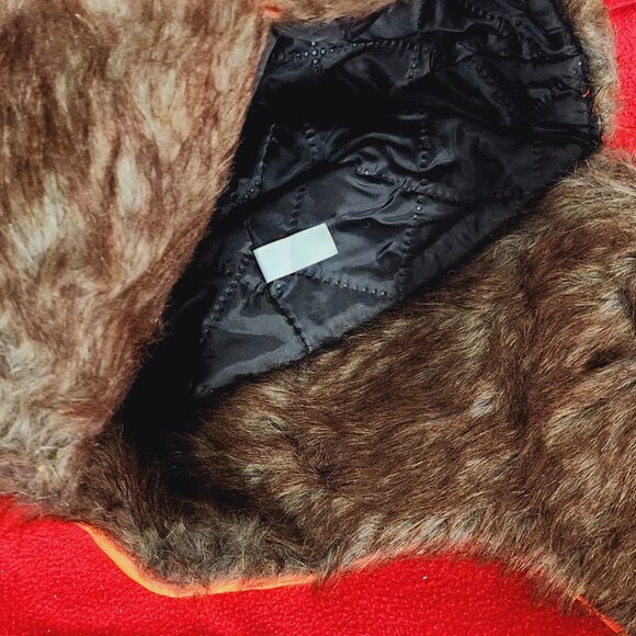 Kentucky Tactical Supply Rugged Outerwear Poly Hunter Orange Winter Faux Fur Hat - Picture 7 of 15